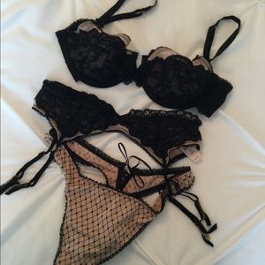 VS Bra, Panty and Garter Set